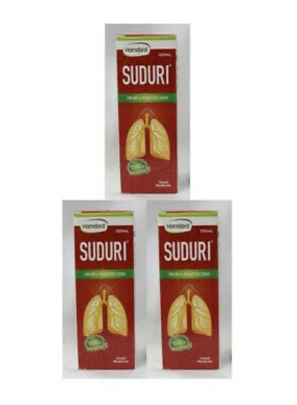 Hamdard Sudari Cough Syrup, 3 x 120ml