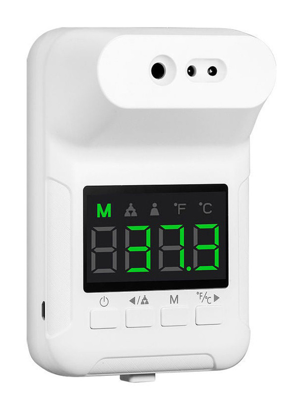 Lcd Display Non Contact Digital Wall-Mounted Forehead Thermometer, MD-L-2084, White
