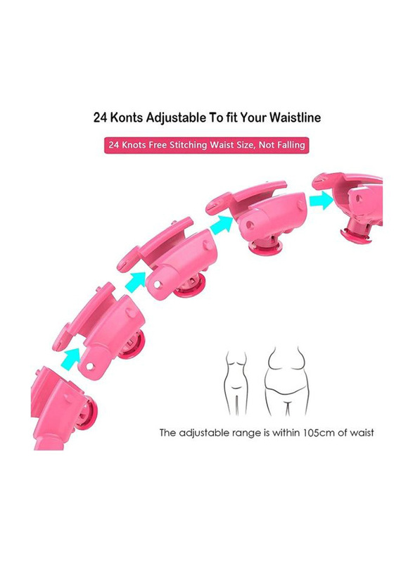 XiuWoo Smart Hula Hoop with Massager Nub, T170, Pink