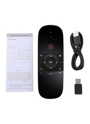 W1 Wireless Keyboard And Air Mouse Remote Controller, Black