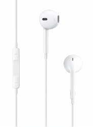 Wired In-Ear Stereo Earphones with Microphone. White