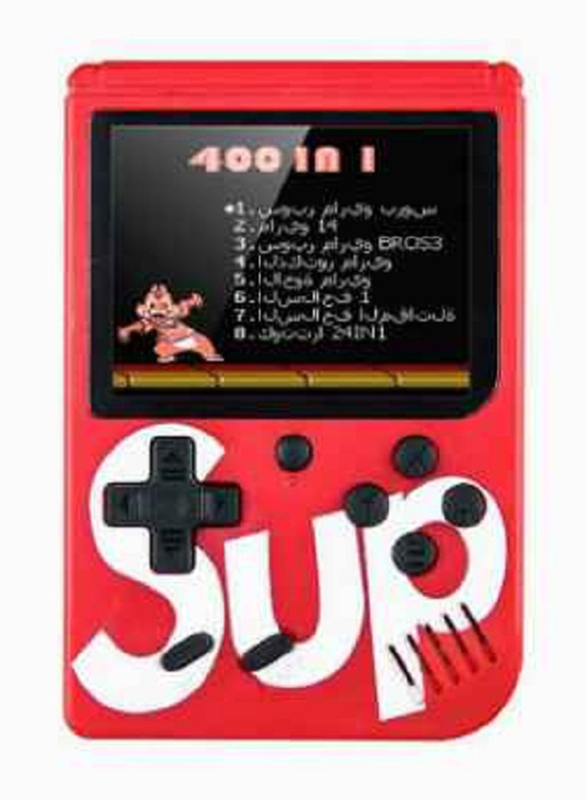 Sup Retro Handheld 400 In 1 Portable Gaming Console, Red