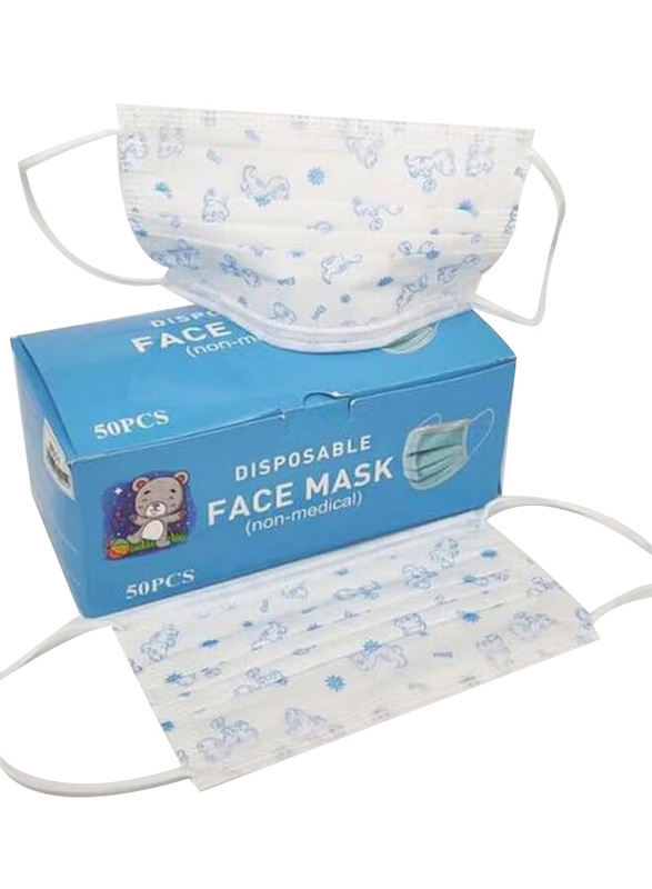 Disposable Printed Face Mask for Kids, 50 Pieces