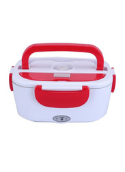 Portable Electric Heating Lunch Box with US Plug, 24011, Red/White