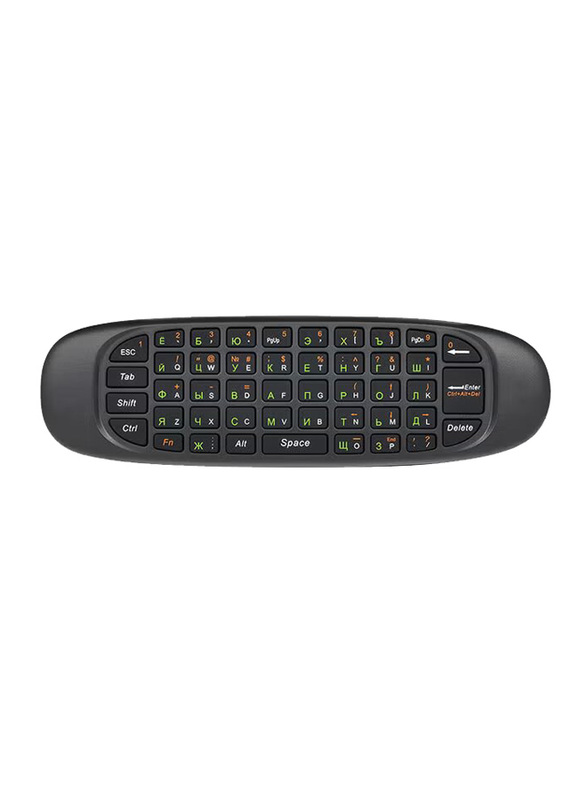 Wireless Keyboard Remote Control For Smart TV, 1V3873, Black