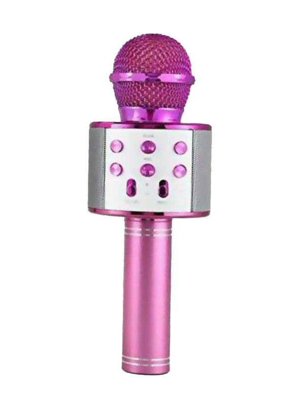 Bluetooth Karaoke Microphone, WS-858, Pink/Silver