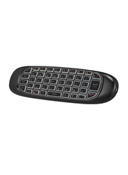 Double Sided Wireless Keyboard Remote Control For Smart TV, 1V4800, Black