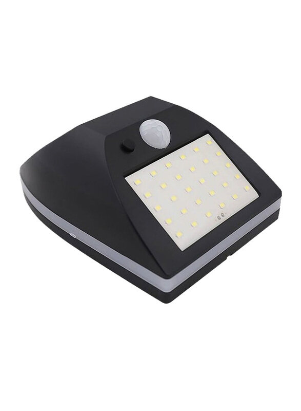 

Generic Infrared Body Detection Outdoor Solar Wall Lamp, Black/White