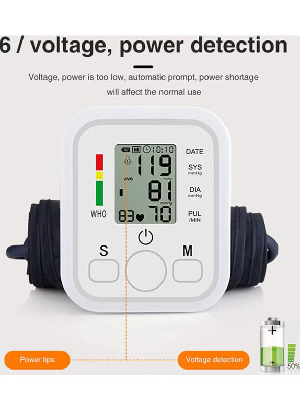Arm Type Electronic Sphygmomanometer, NE-CIM155, White