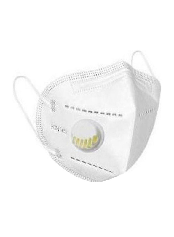 KN95 Medical Respiratory Face Mask with Filter, White, 6-Pieces