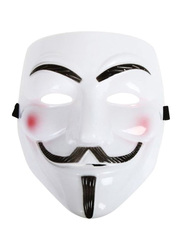Vendetta Mask for Halloween Masquerade Cosplay, One Size, White