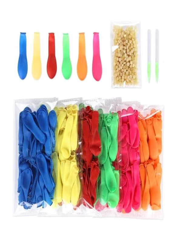 Colourful Water Balloons Refill Kit With Rubbers Bands, 111 Pieces, Ages 6+, Multicolour