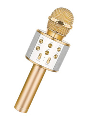 WS-858 Wireless Handheld Karaoke Microphone, PAA2385G_P, Gold
