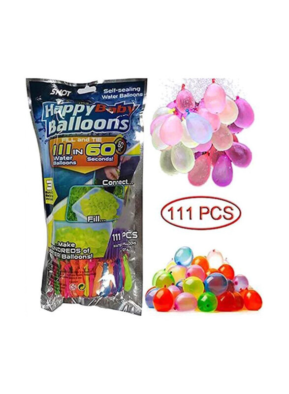 

Sharpdo Durable Sturdy Premium Quality Water Balloons Set, 111 Pieces, Ages 3+