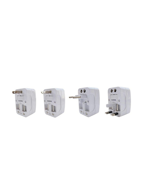 Mifan All-In-One Universal Travel Adapter Plug, White