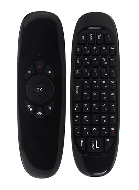 3D Somatic Wireless Keyboard With Remote Control, Black