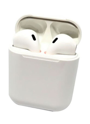Wireless Bluetooth In-Ear Headset with Charging Case, White