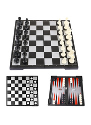 Magnetic Foldable Backgammon, Checkers & Chess Set