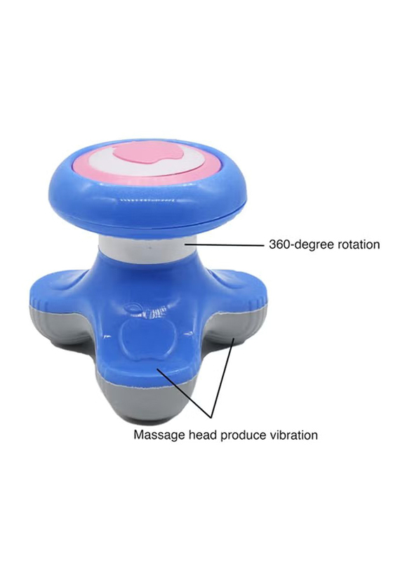 Mini Electric Vibrating Massager With USB Power Cable, Blue