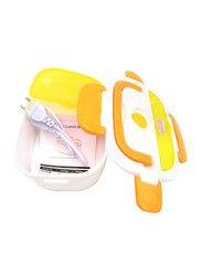 Multifunctional Electric Heating Lunch Box with Spoon, H22723, Orange/White