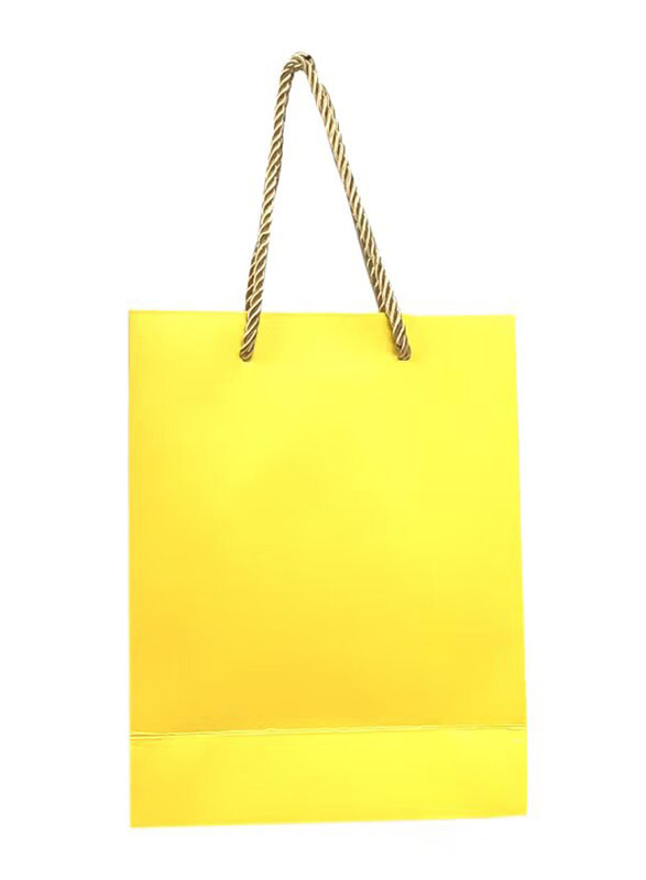 12-Piece Paper Gift Bag Set, Yellow