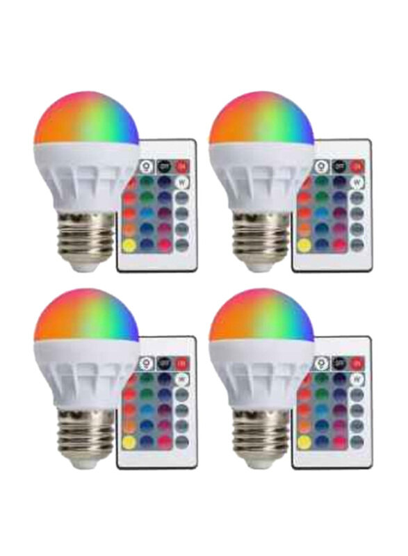

Generic Dimmable LED Lamp Set With Remote Control, 4 Pieces, Multicolour