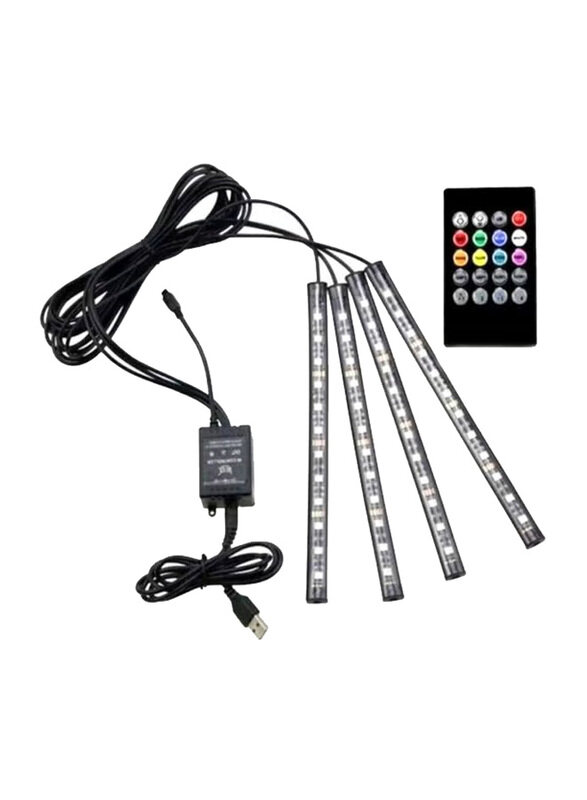 

Agc USB LED Car Interior Lights with Remote, 4 Pieces
