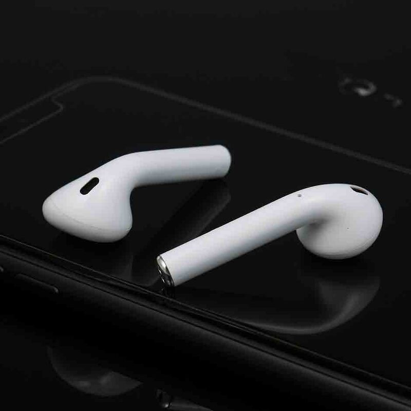 True Wireless/Bluetooth In-Ear 5.0 Earbuds with Mic & Charging Case, White