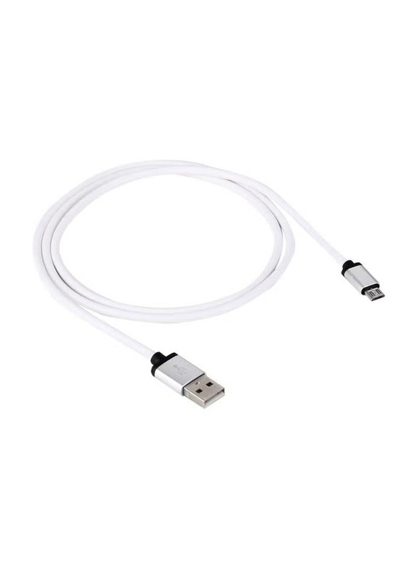 1-Meters Micro USB Cable, USB Type A Male to Micro-B USB for Smartphone, White
