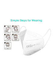 Disposable KN95 Face Mask, MD1379-10, White, 10-Pieces