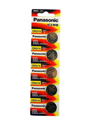 Panasonic Lithium Coin Battery, 5 Pieces, Silver