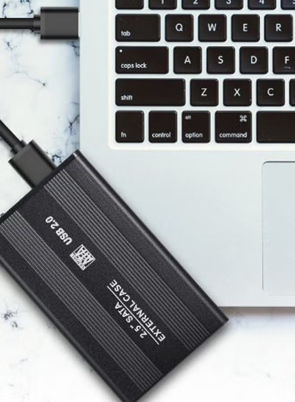 USB2.0 To SATA HDD Converter Adapter External Case, Black