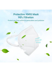 Disposable KN95 Soft Breathable Protective Safety Face Mask, White, 1-Piece