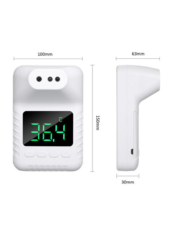 Wall-Mounted Infrared Thermometer, MD-1894, White