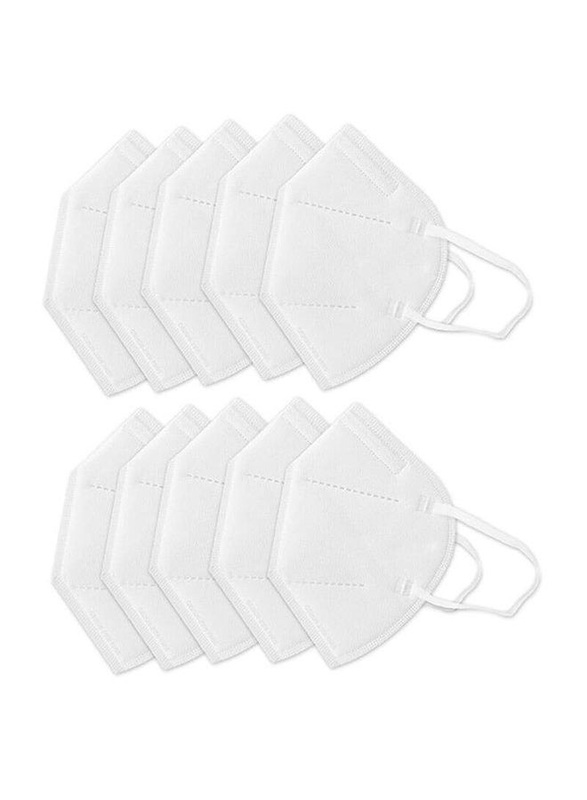 

Generic KN95 Particulate Respirator Face Mask, White, 10-Pieces