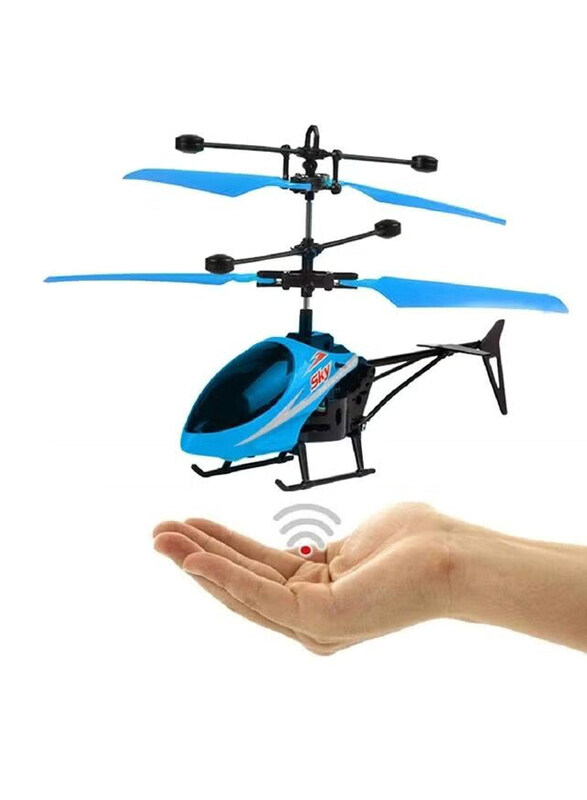 

X Zini Hand Induction Control Flying Helicopter Toy, Ages 4+, Light Blue