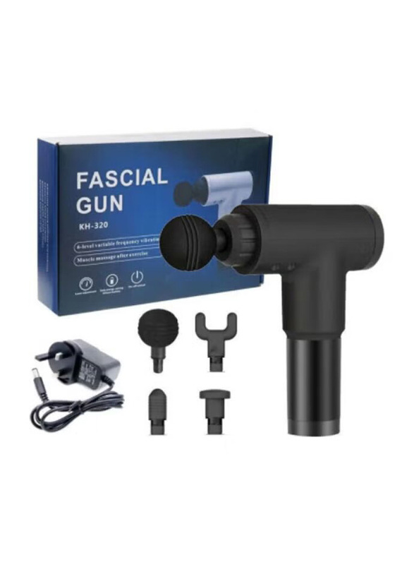 J&J Deep Tissue Muscle Electric Massage Gun Set, Black