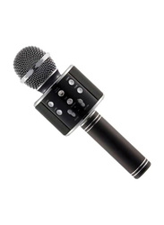 WS-858 Wireless Microphone And Speaker, Black/Silver