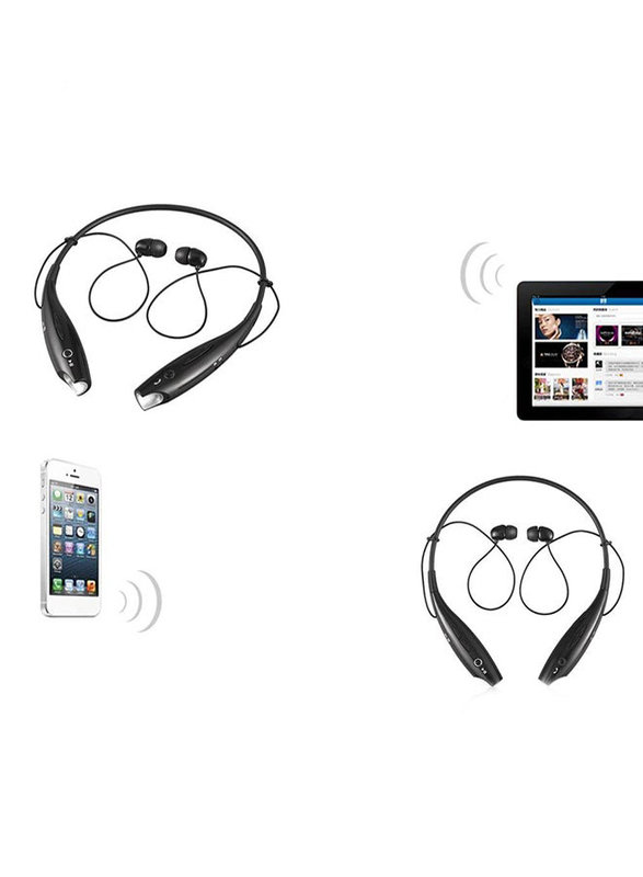 LESHP Universal Bluetooth In-Ear Stereo Neckband, Black