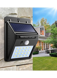 Beauenty 30 LED Solar Power PIR Motion Sensor Wall Light, Black/White