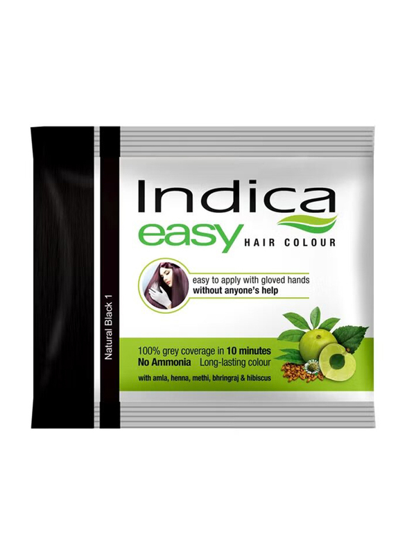 Indica Natural Easy Hair Colour, 25ml, Natural Black 1
