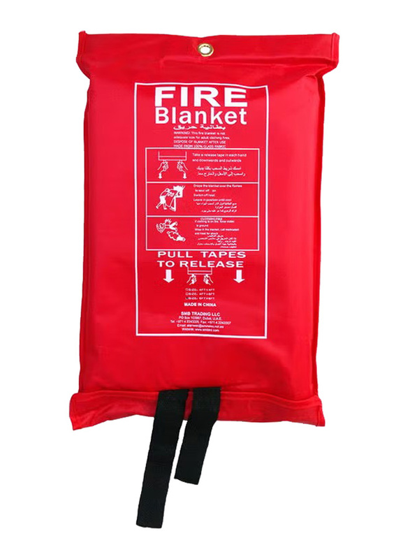 Taha Safety Kitchen Fire Safety Blanket, Red/White