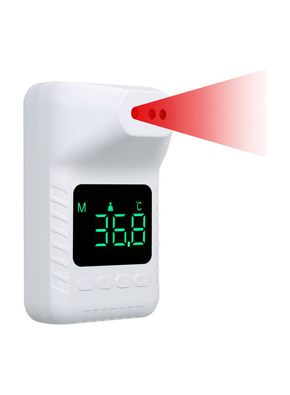 K3X Wall Mount Non Contact Infrared Thermometer, 241L, White