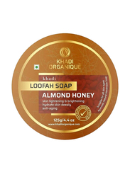 Khadi Organique Almond Honey Loofah Soap, Brown, 125g