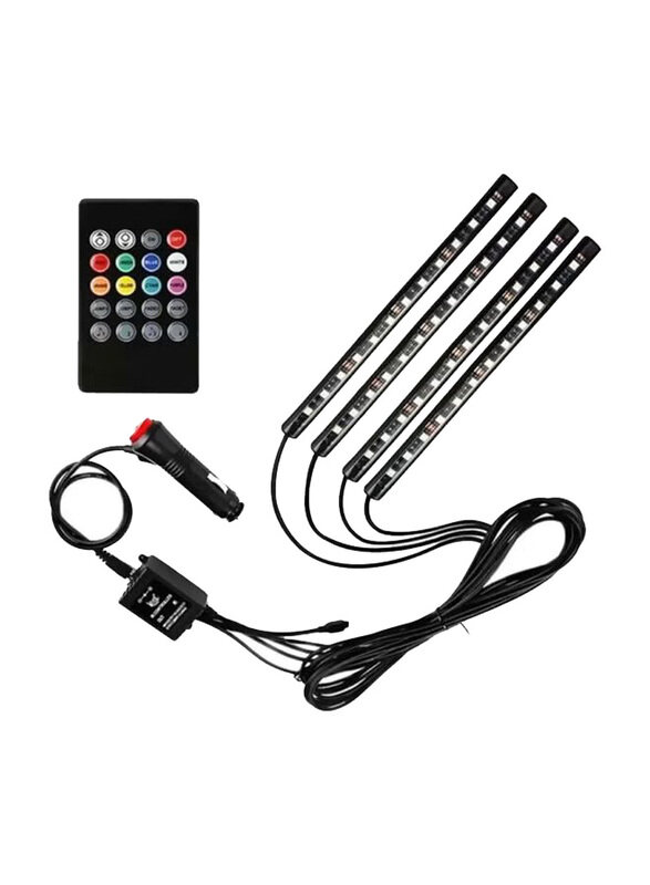 

Generic Car LED Light with Music Sensor & Remote Control, 3 Pieces