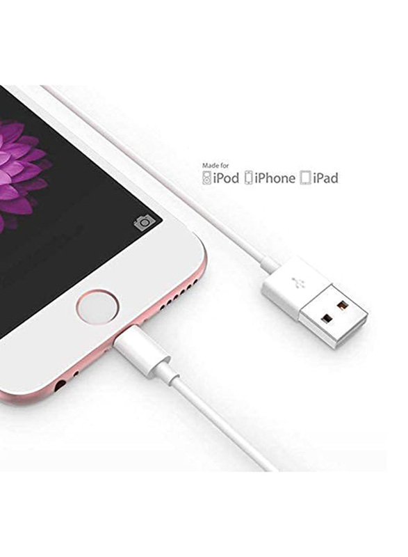 2 Feet USB To Lightning Data Sync & Charging Cable for Apple iPhone, White