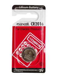 Maxell CR2016 Lithium Button Battery, Silver