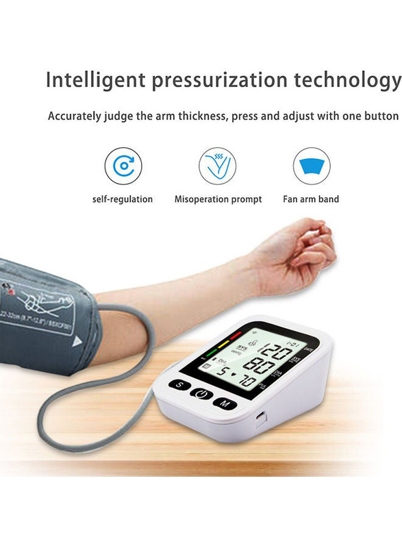 Arm Blood Pressure Monitor, PAA3480GY, White