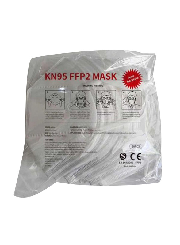 FFP2 & KN95 Level Protective Face Mask, White, 1-Piece