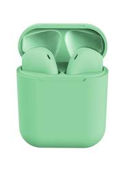 Wireless In-Ear Earphones with Mic & Charging Case, Green